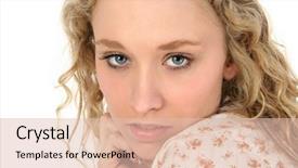  Presentation with glamorous blue - PPT theme with sweet 16 - portrait of a glamorous blonde background and a lemonade colored foreground