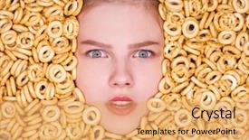  Presentation with beautiful young woman getting face - Audience pleasing slides consisting of sweet 16 - young beautiful woman face backdrop and a yellow colored foreground