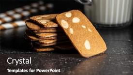  Presentation with almond - Cool new theme with sweet-almond-cookies-tasty-biscuits backdrop and a wine colored foreground