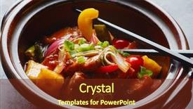  Presentation with sweet 16 - Colorful presentation theme enhanced with sweet and sour pork belly backdrop and a tawny brown colored foreground