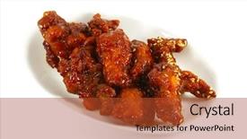  Presentation with classical - Colorful theme enhanced with sweet and sour pork classical backdrop and a  colored foreground