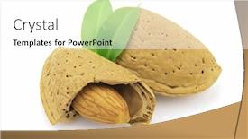  Presentation with almond - Presentation theme featuring sweet and tasty almond background and a white colored foreground