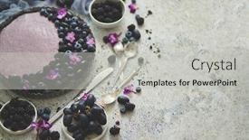  Presentation with blueberries - Beautiful slides featuring sweet-and-tasty-tart backdrop and a light gray colored foreground