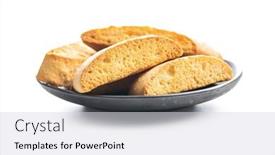  Presentation with cookies - Slide deck consisting of sweet-anicini-cookies-italian-biscotti background and a light gray colored foreground