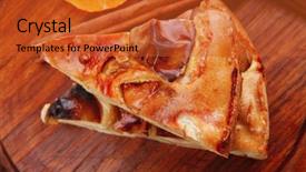  Presentation with cinnamon - Colorful PPT layouts enhanced with sweet apple cake with lemon backdrop and a red colored foreground