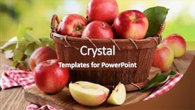  Presentation with sweet - Cool new presentation with sweet apples in wooden basket backdrop and a  colored foreground
