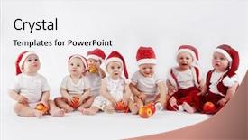  Presentation with baby christmas - Cool new presentation theme with sweet babies wearing christmas backdrop and a white colored foreground