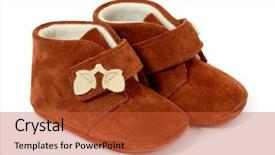  Presentation with baby shoes - Presentation enhanced with sweet baby shoes taken background and a red colored foreground