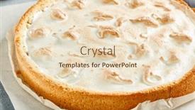  Presentation with bakery pie - PPT theme featuring sweet-bakery-lemon-tart background and a lemonade colored foreground