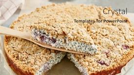  Presentation with bakery pie - PPT layouts with sweet-bakery-poppy-pie background and a lemonade colored foreground