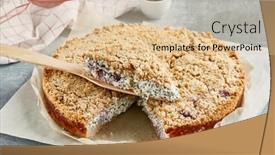  Presentation with bakery pie - Slides with sweet-bakery-poppy-pie background and a lemonade colored foreground