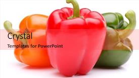  Presentation with pepper - Slide deck with sweet bell pepper isolated background and a red colored foreground