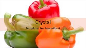  Presentation with pepper - PPT theme enhanced with sweet bell pepper isolated background and a gold colored foreground