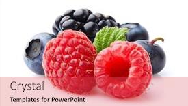  Presentation with blackberry - Slide set consisting of sweet-berries-raspberry-blueberry background and a red colored foreground