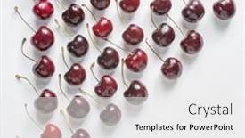  Presentation with triangle - Slides consisting of sweet-bing-cherry-triangle background and a white colored foreground