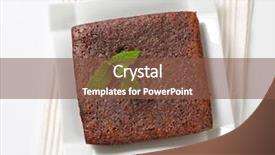  Presentation with mini birthday cake celebration - Amazing slide deck having sweet bite shop - chocolate cake with mint backdrop and a tawny brown colored foreground