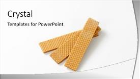  Presentation with wafers - Colorful slides enhanced with sweet bite shop - three crunchy wafers with filling backdrop and a  colored foreground