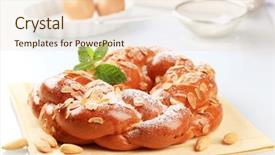  Presentation with bread - Presentation enhanced with sweet braided bread background and a lemonade colored foreground