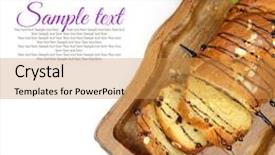  Presentation with spread - Slide set featuring cozonac - sweet brioche bread on tray background and a gold colored foreground