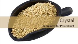  Presentation with primitive - Slide set featuring sweet-brown-rice background and a yellow colored foreground