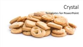  Presentation with butter - Presentation theme with sweet butter biscuits cookies isolated background and a white colored foreground