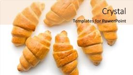  Presentation with croissant - PPT layouts featuring sweet buttery croissants isolated background and a yellow colored foreground