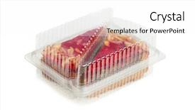  Presentation with sweet - Cool new presentation theme with sweet cake in plastic tray backdrop and a  colored foreground