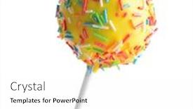  Presentation with sweet - Presentation design featuring sweet cake pop isolated on white background and a white colored foreground