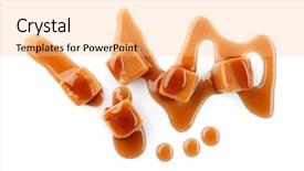  Presentation with sauce - Cool new presentation with sweet candies with caramel sauce backdrop and a lemonade colored foreground