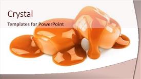  Presentation with sweet - Cool new slides with sweet candies with caramel topping backdrop and a  colored foreground