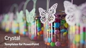  Presentation with wedding islam - Amazing PPT layouts having pink brown blue - chocolate candies in jars backdrop and a violet colored foreground