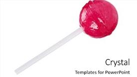  Presentation with lollipop - Presentation theme enhanced with sweet candy - lollipop isolated background and a white colored foreground