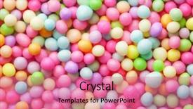  Presentation with confectionery - Amazing presentation theme having abstract blue triangles symbol with planet inside backdrop and a white colored foreground