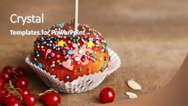  Presentation with wooden stick - Presentation having  background and a  colored foreground