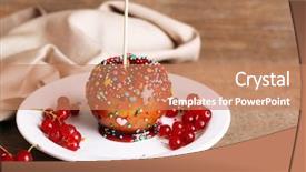  Presentation with wooden stick - Slides consisting of  background and a  colored foreground