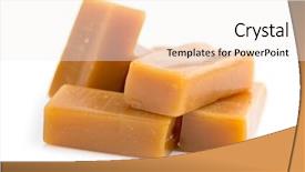  Presentation with sweet - Amazing slides having sweet caramel candies isolated backdrop and a sky blue colored foreground