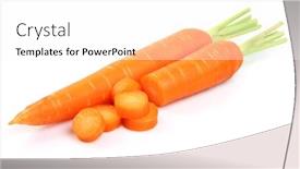 Presentation with health care violence - Colorful theme enhanced with sweet carrot use it for a health and nutrition concept backdrop and a white colored foreground