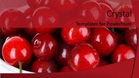  Presentation with sweet - Cool new theme with sweet cherries in bowl close backdrop and a crimson colored foreground