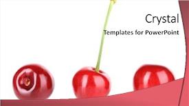  Presentation with sweet - Theme enhanced with sweet-cherries-isolated-on-white background and a white colored foreground