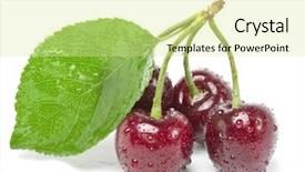 Presentation with cherry - Amazing PPT layouts having sweet cherry on a white background it is isolated backdrop and a blonde colored foreground