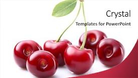  Presentation with sweet sixteen - Audience pleasing presentation consisting of sweet cherry with leaf backdrop and a white colored foreground