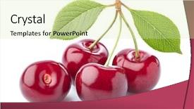  Presentation with cherry - Presentation theme featuring sweet cherry background and a soft green colored foreground