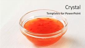 Presentation with chilli - Slide deck consisting of sweet chilli sauce background and a sky blue colored foreground