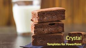  Presentation with coffee and sweet chocolate brownies - Slide deck featuring sweet chocolate brownies on old background and a tawny brown colored foreground