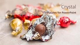  Presentation with sweet candy - PPT layouts having sweet-chocolate-candy-wrapped background and a lemonade colored foreground