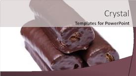  Presentation with sweet pastry - Colorful slide set enhanced with sweet-chocolate-glazed-pastry-rolls backdrop and a light gray colored foreground