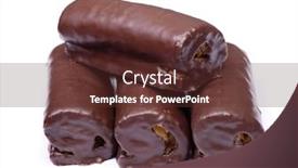  Presentation with sweet pastry - Beautiful slide deck featuring sweet-chocolate-glazed-pastry-rolls backdrop and a tawny brown colored foreground