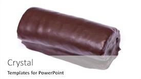  Presentation with sweet pastry - Presentation design having sweet-chocolate-glazed-pastry-rolls background and a white colored foreground