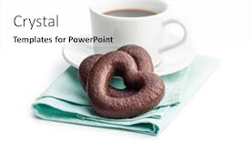  Presentation with coffee chocolate - Presentation theme with sweet-chocolate-hearts-and-coffee background and a white colored foreground