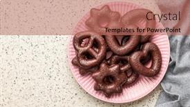  Presentation with hearts - Presentation design featuring sweet-chocolate-hearts-stars background and a coral colored foreground